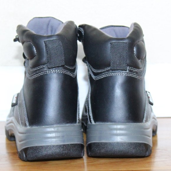 Bilt Black Leather Lace Up Steel Toe Oil Resistant Motorcycle Boots Men's 11 - Picture 7 of 13